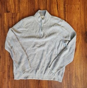 Tommy Bahama Light Gray Zip-Up Sweater